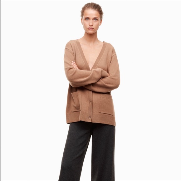 Aritzia The Group By Babaton Ride Cardigan Beige - Picture 2 of 14